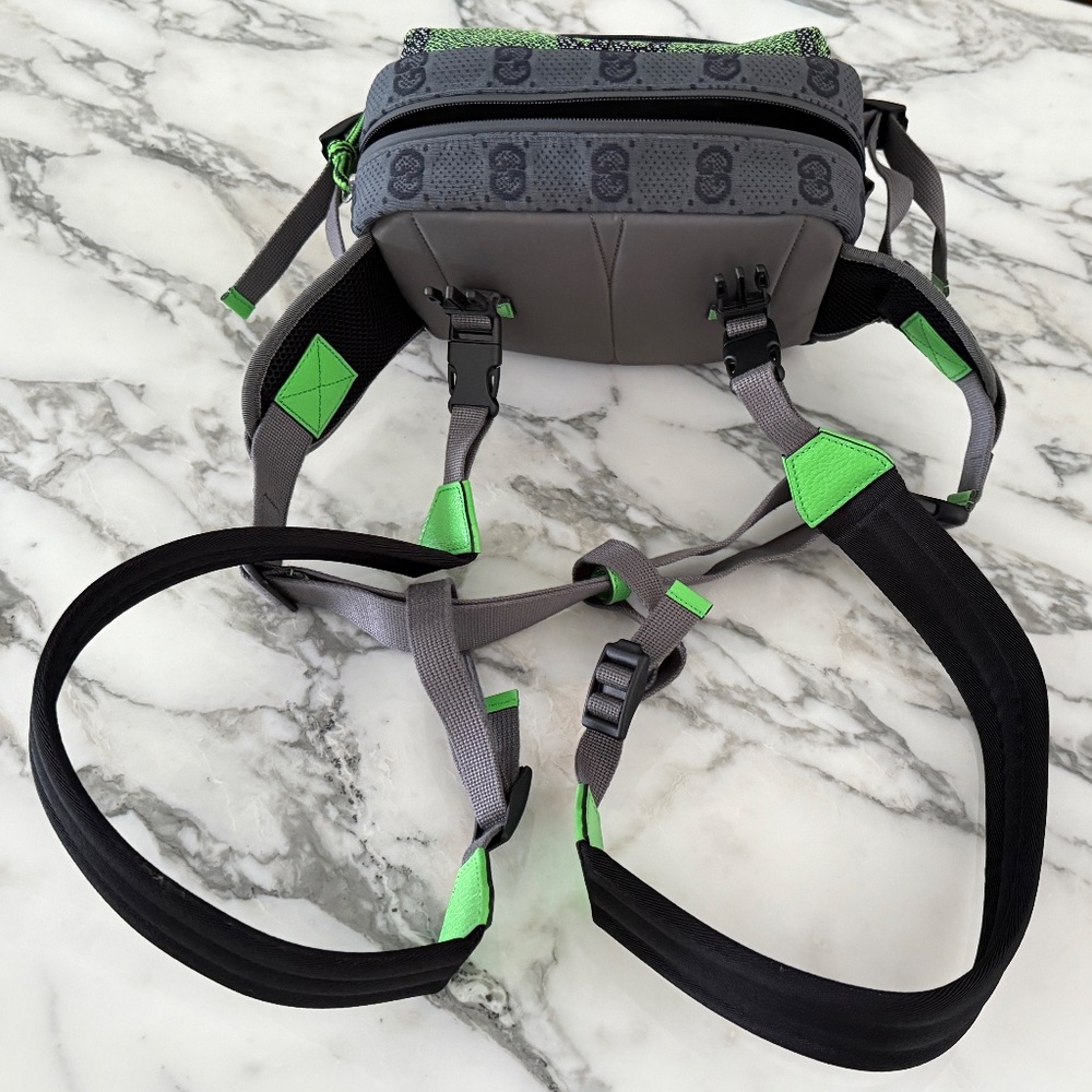 Gucci GG Nylon Backpack 721100 red and green‎ - Picture 8 of 14